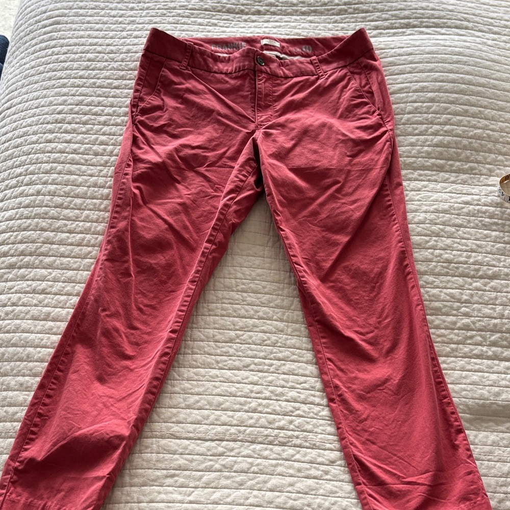 J. Crew Women's Straight Leg Jeans in Red